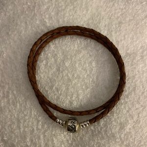Pandora Brown Leather wrap bracelet